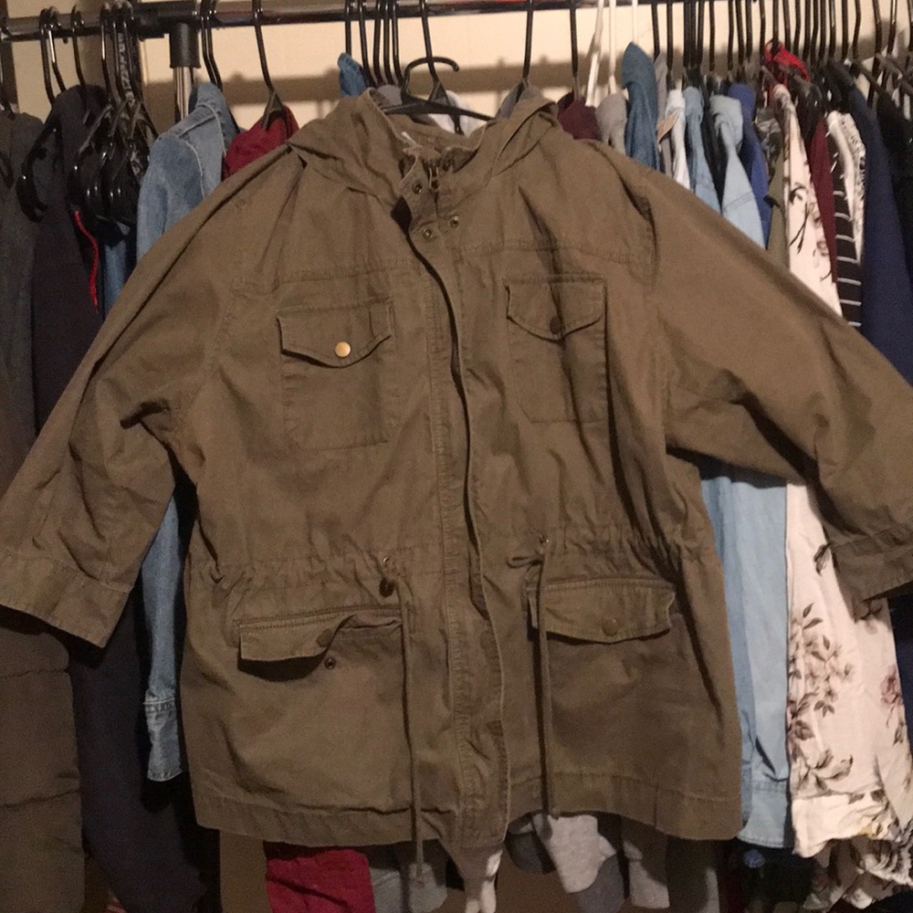 Green utility jacket